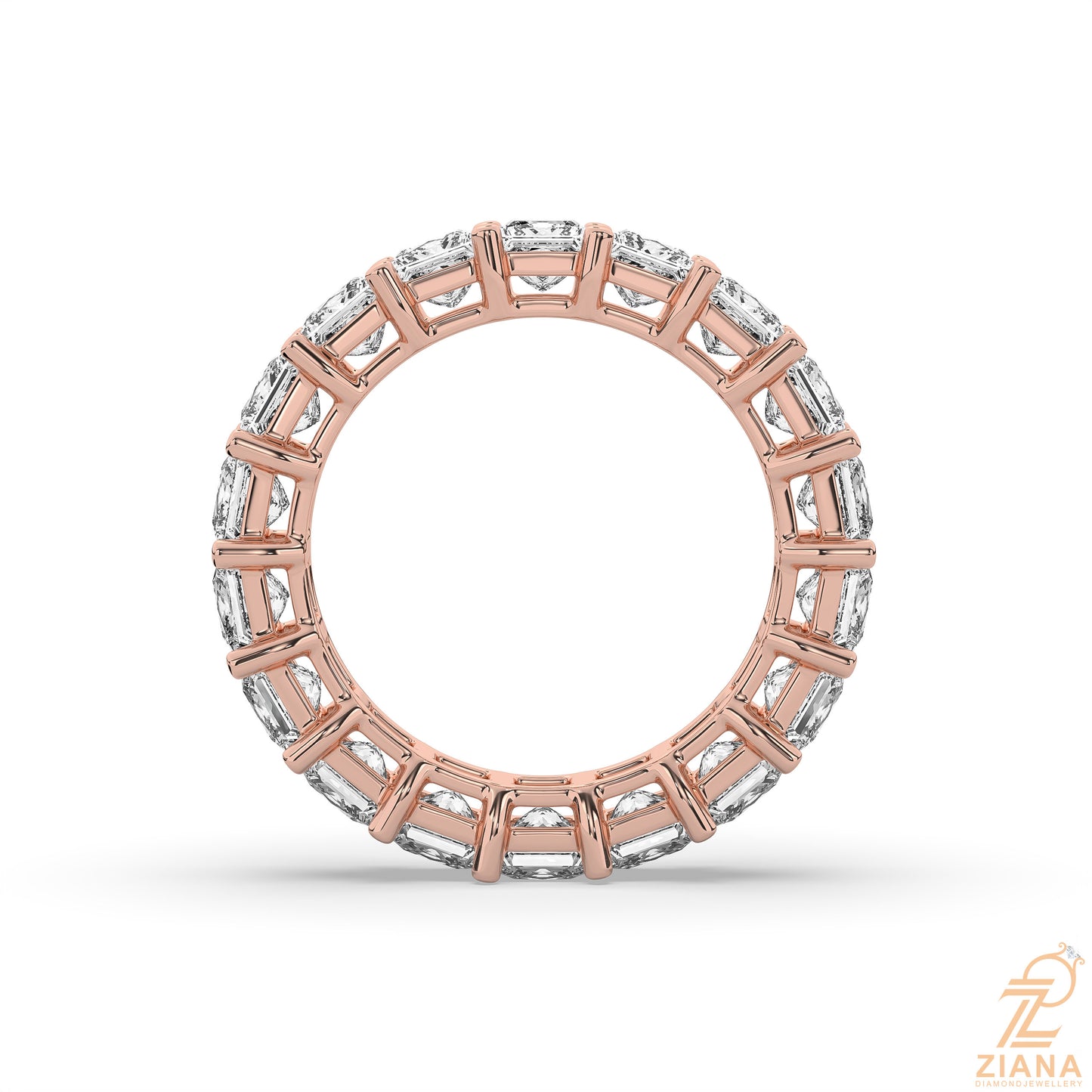 princess cut diamond eternity band ring