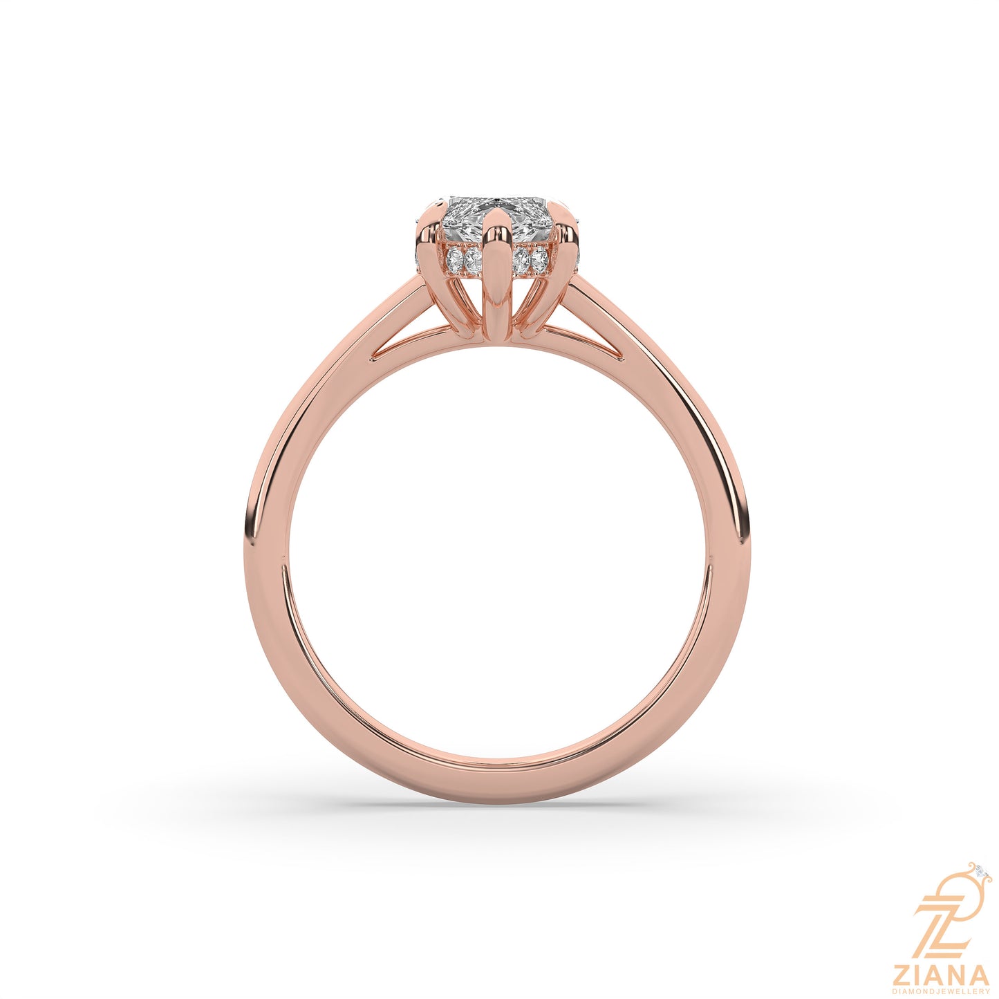 marquise solitaire diamond engagement ring