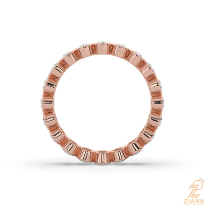 Oval Bezel Set Diamond Eternity Ring