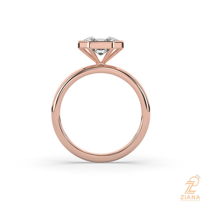 Radiant Cut Bezel Set Solitaire Engagement Ring