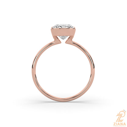 Cushion Cut Solitaire Diamond Engagement Ring