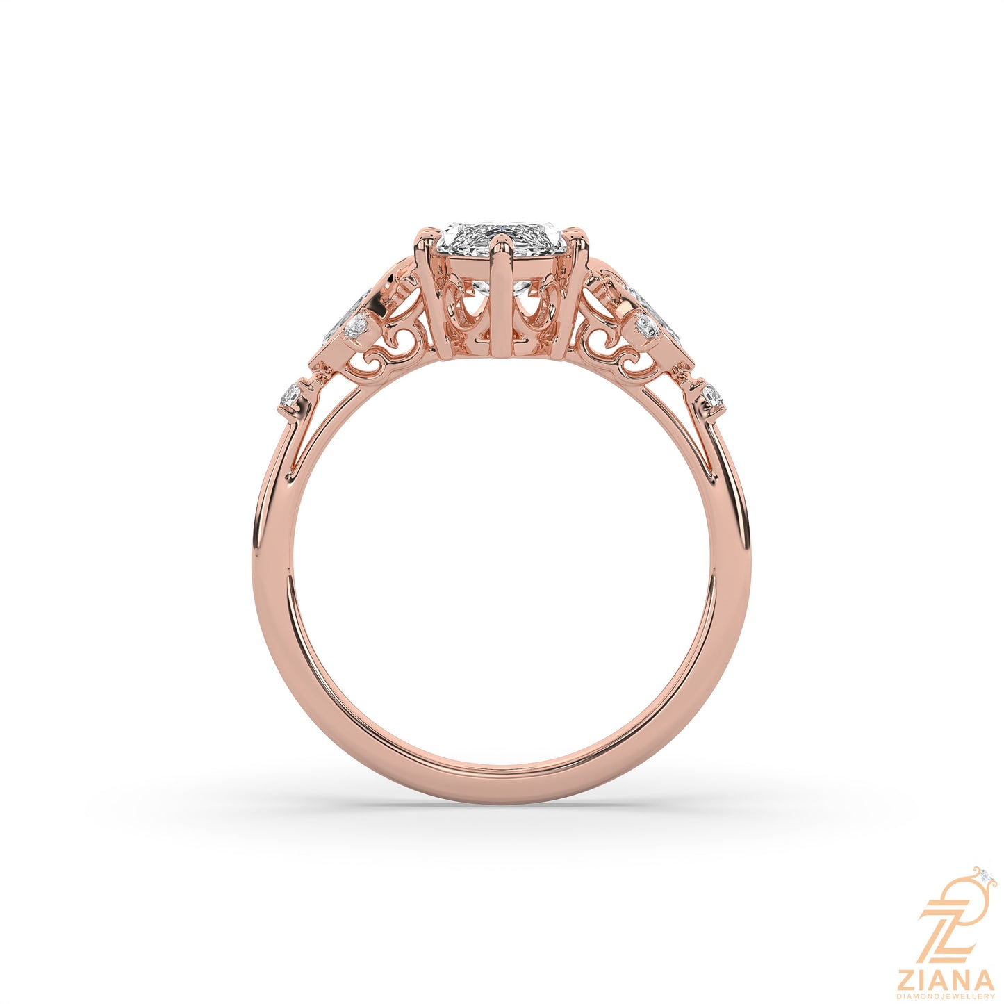 marquise diamond solitaire ring