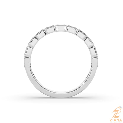 Emerald Diamond Stackable Ring