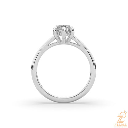 Marquise Solitaire Diamond Engagement Ring