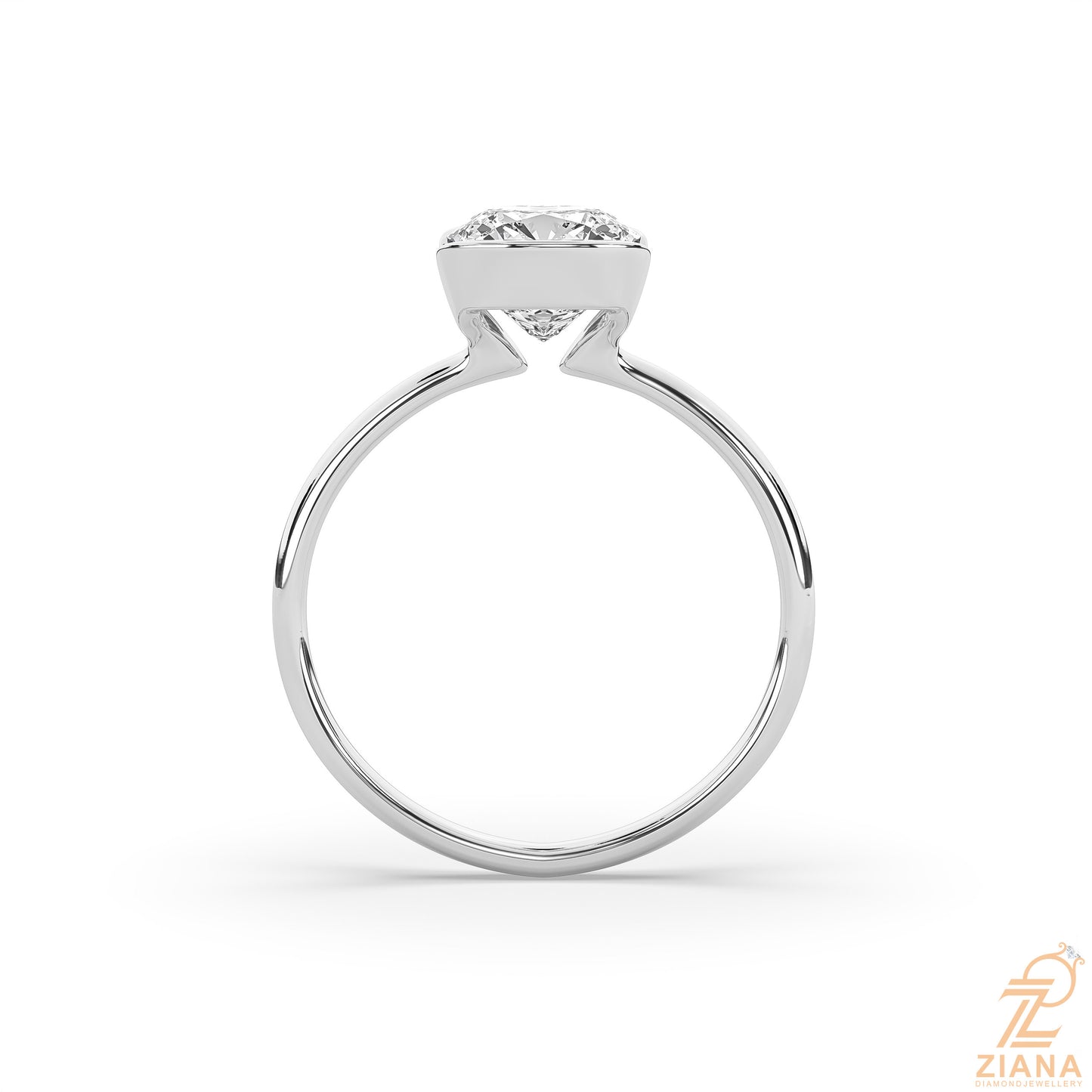 cushion cut solitaire diamond engagement ring
