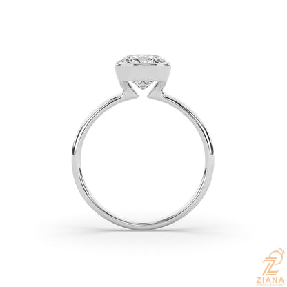 Cushion Cut Solitaire Diamond Engagement Ring