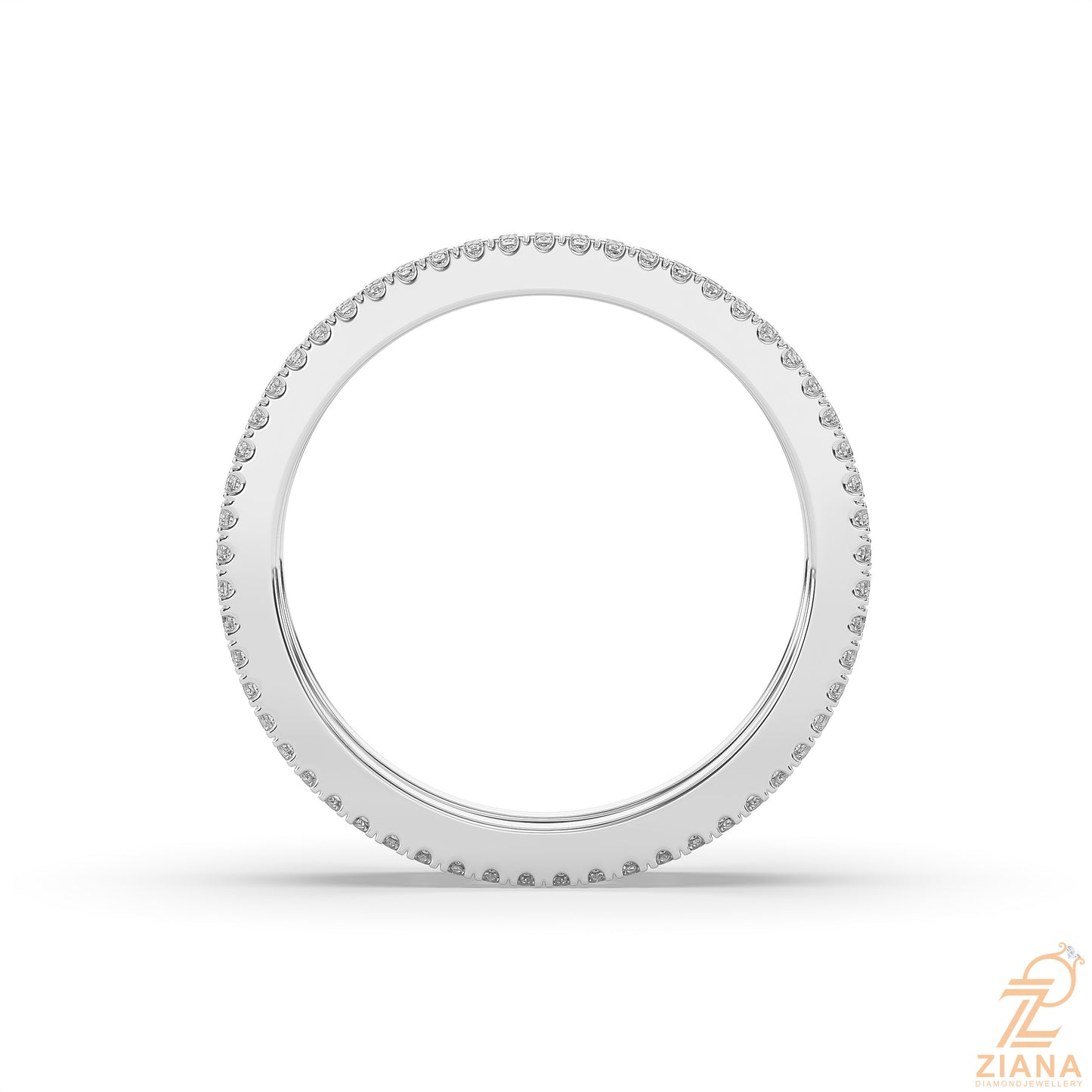 multi row diamond wedding band