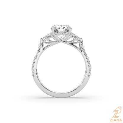 Three Stone Round Diamond Ring