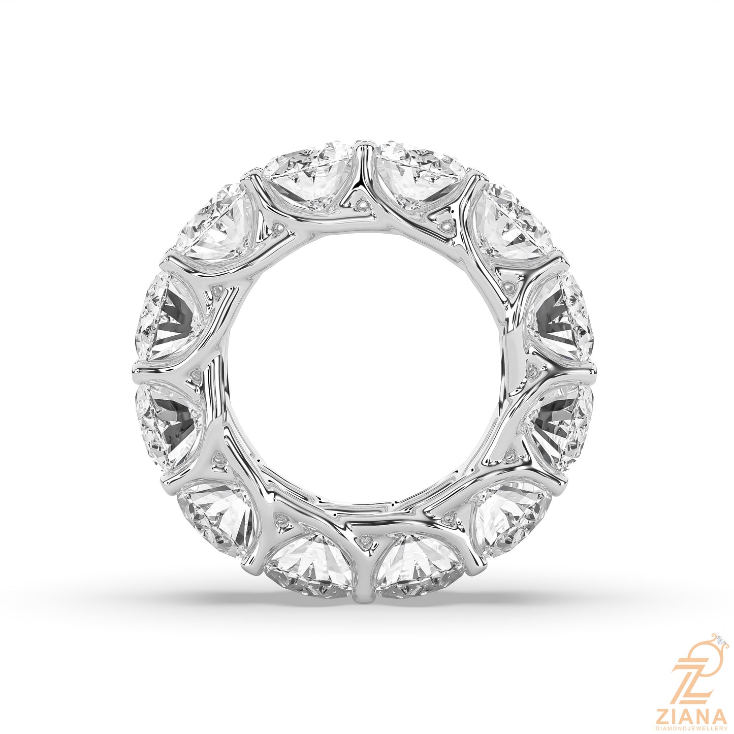 oval diamond eternity ring