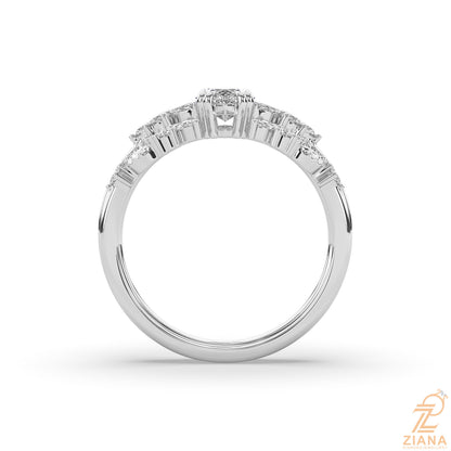 Marquise Diamond Engagement Ring Set