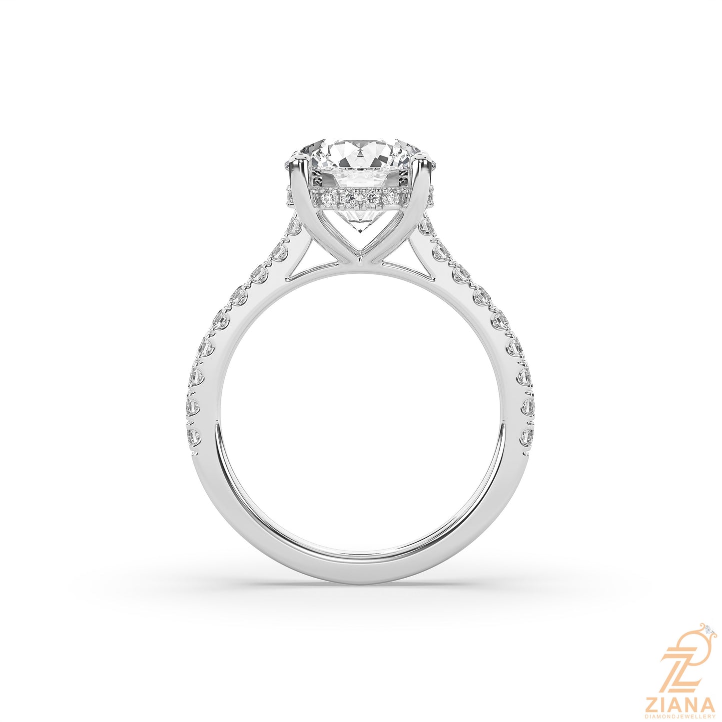 round brilliant diamond engagement ring
