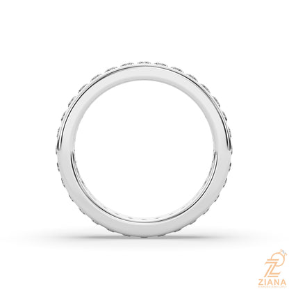Blue Sapphire & Diamond Full Eternity Ring