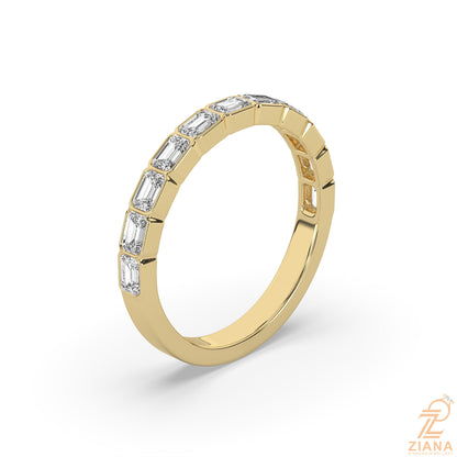 Emerald Diamond Stackable Ring
