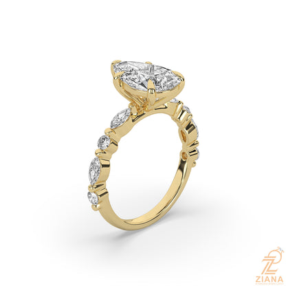 Pear Cut Diamond Engagement Ring