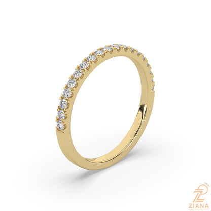 Round Cut Diamond Half Eternity Band