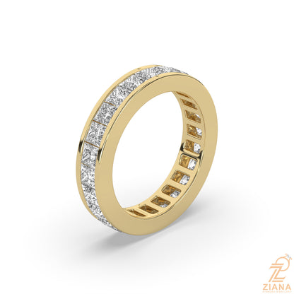 Princess Cut Diamond Channel Set Eternity Ring