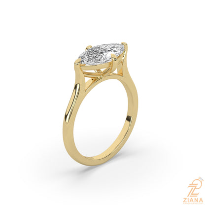 Marquise Cut Solitaire Engagement Ring