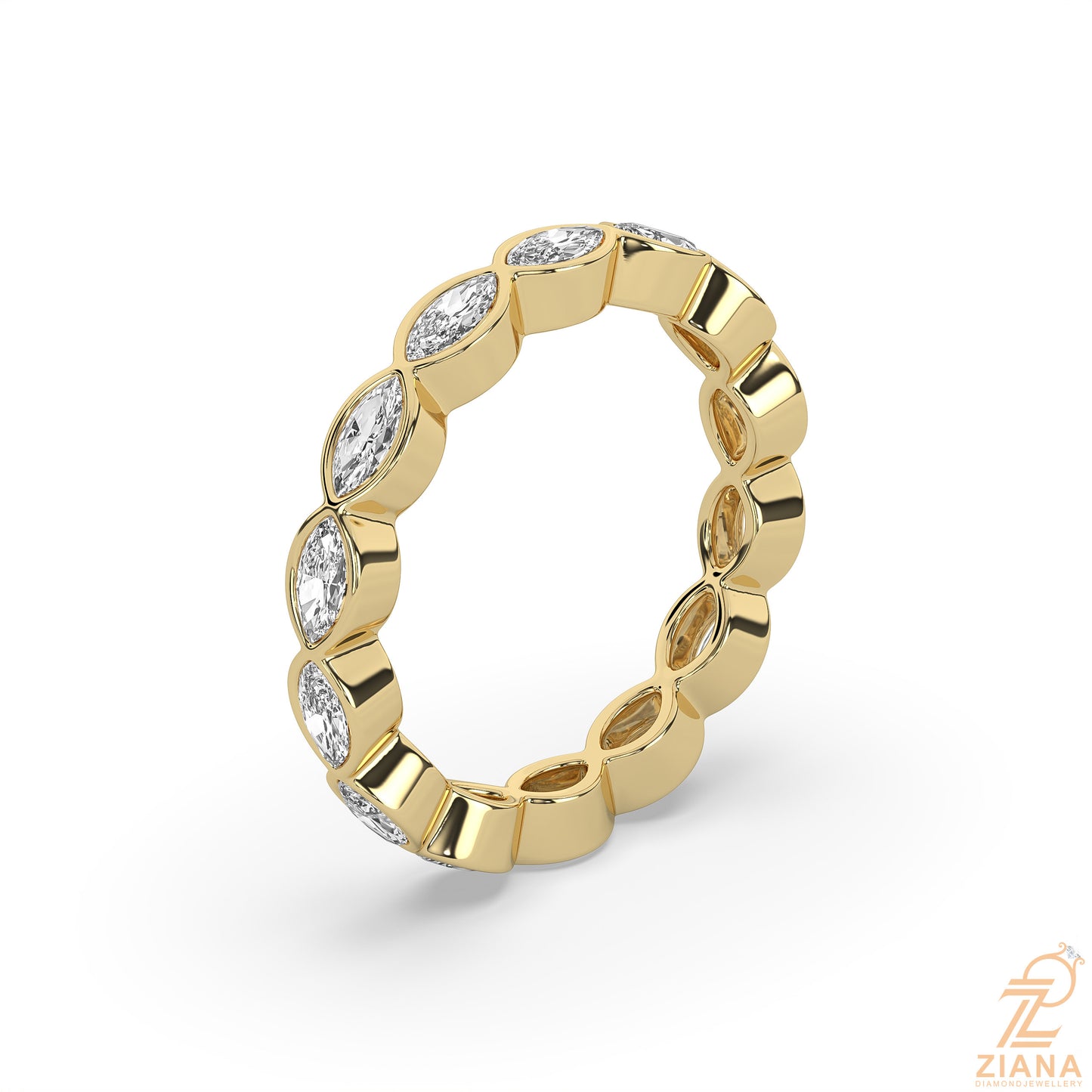 marquise cut stackable ring