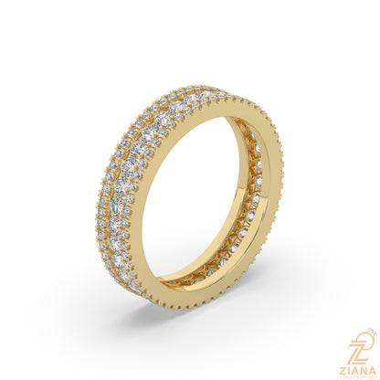 Multi Row Diamond Wedding Band