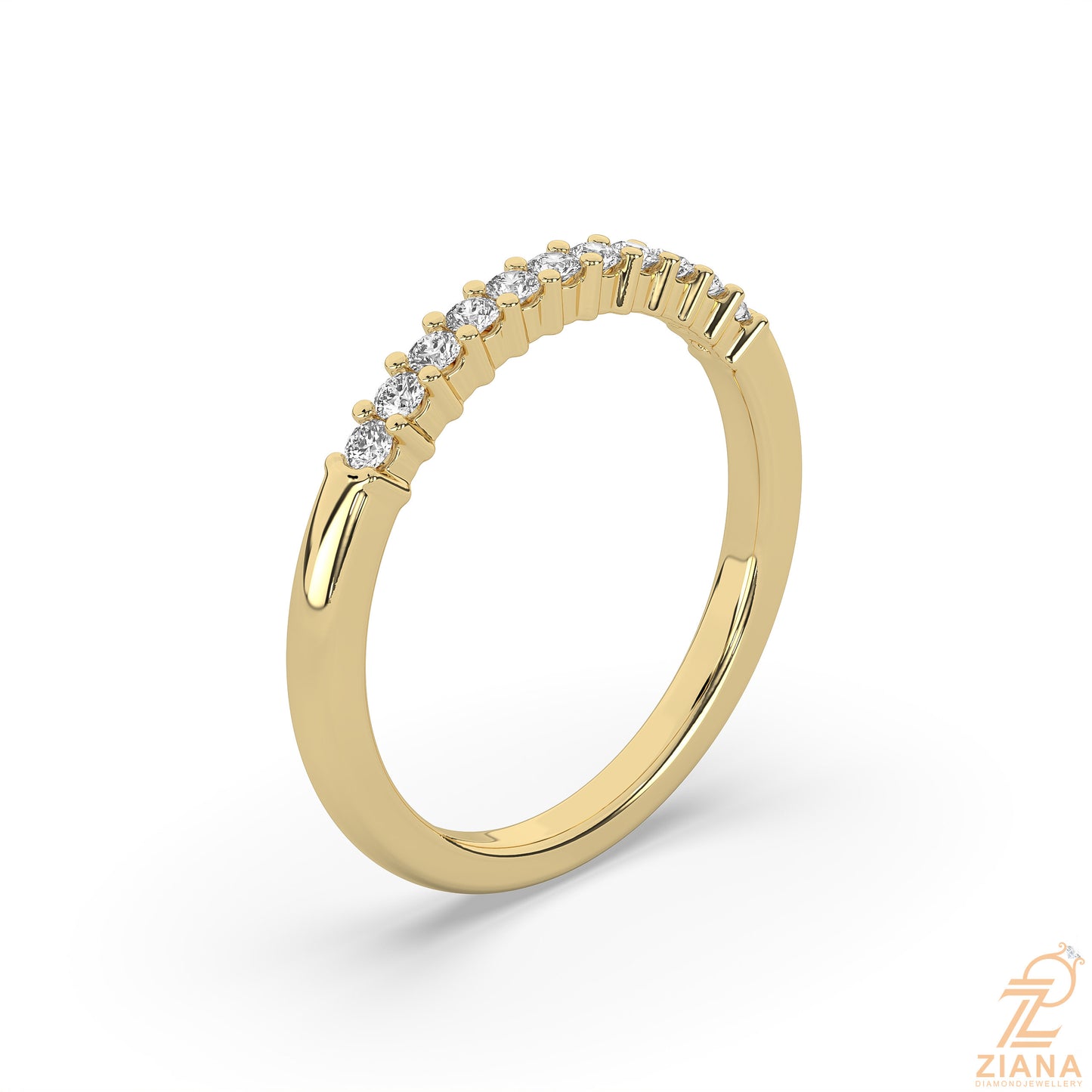 stackable diamond wedding band