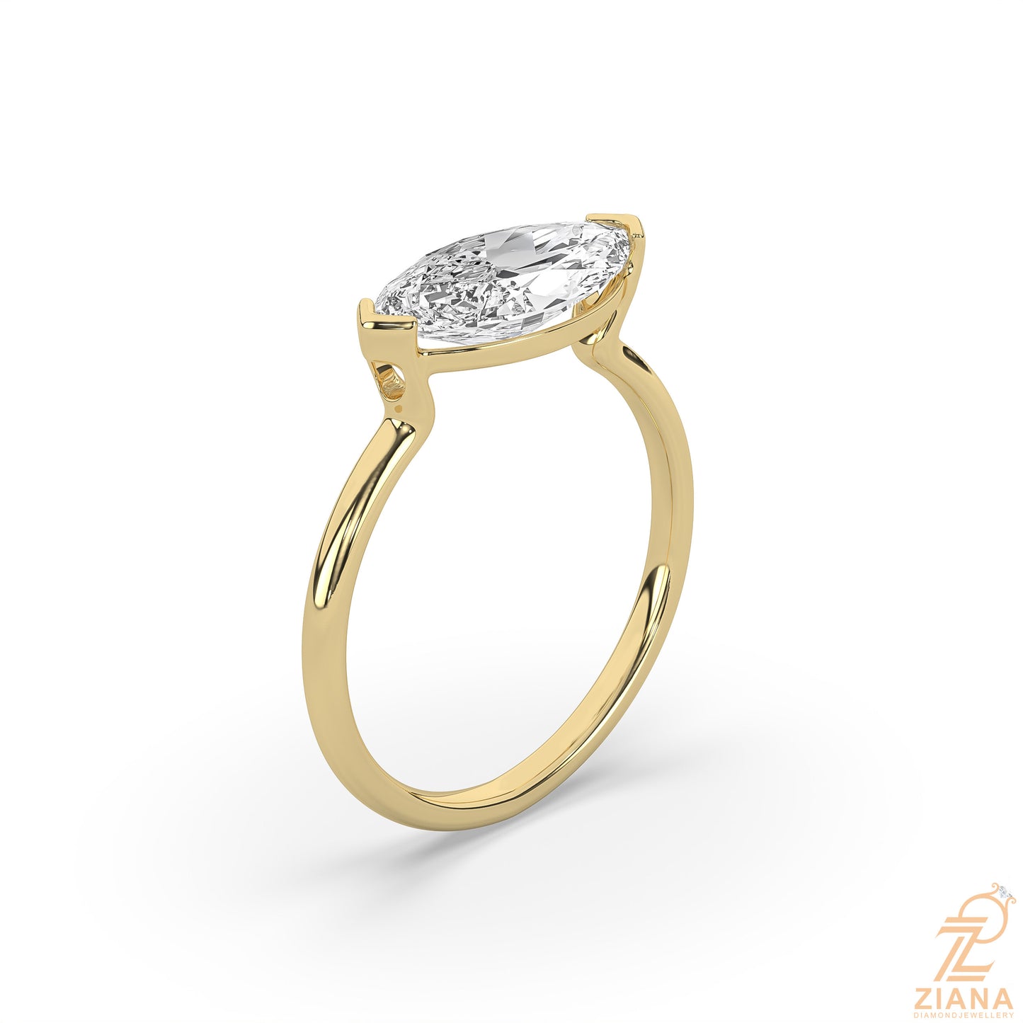 marquise cut solitaire engagement ring