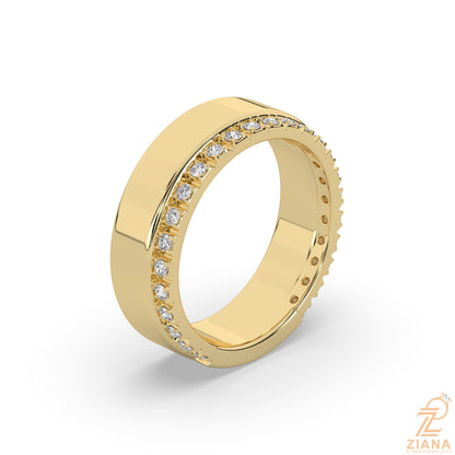 Classic Channel Set Diamond Wedding Band Ring