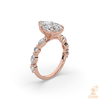 Pear Cut Diamond Engagement Ring