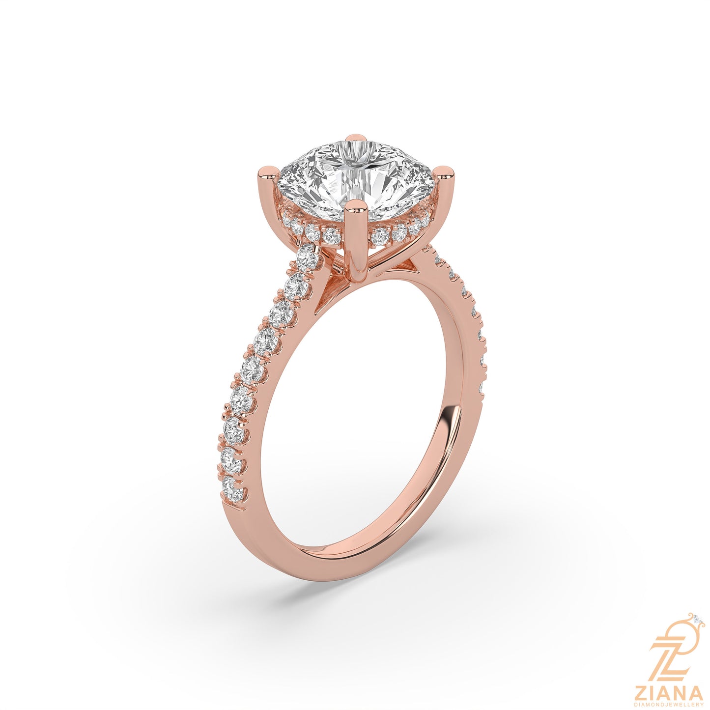 round brilliant diamond engagement ring