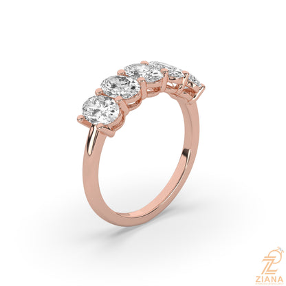 Diamond Engagement Ring with Pear Side Stones