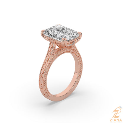 Radiant Cut Solitaire Engagement Ring