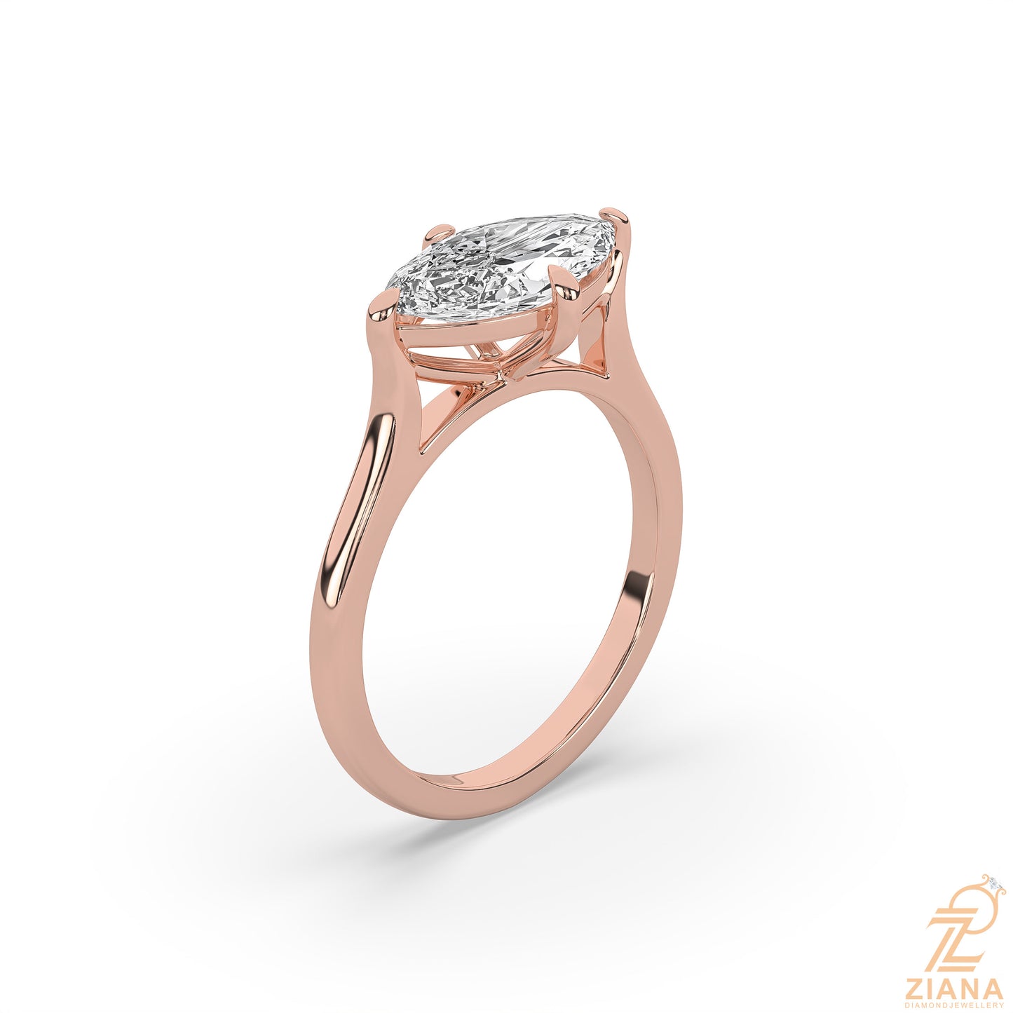 marquise cut solitaire engagement ring