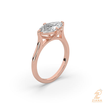 Marquise Cut Solitaire Engagement Ring