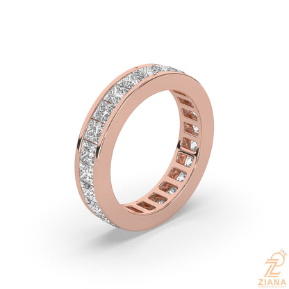 Princess Cut Diamond Channel Set Eternity Ring