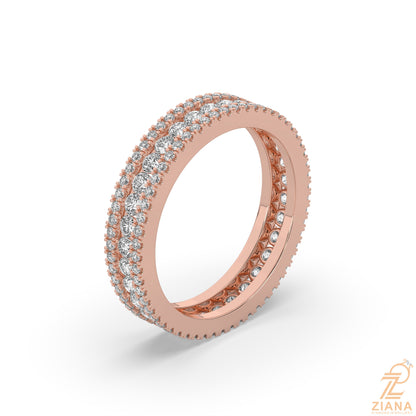 Multi Row Diamond Wedding Band