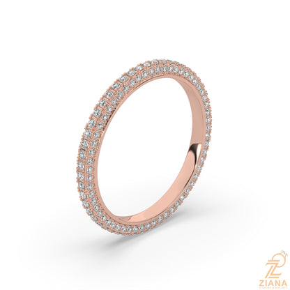 Round Diamond Stack Ring