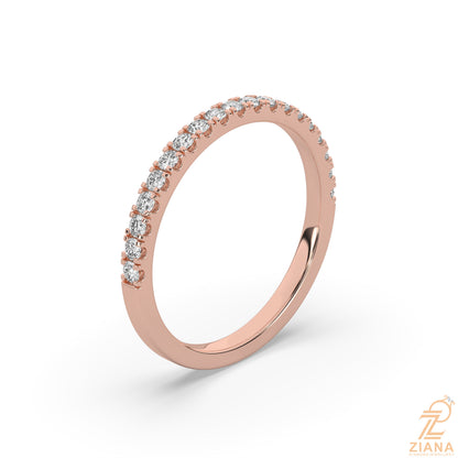 Round Cut Diamond Half Eternity Band