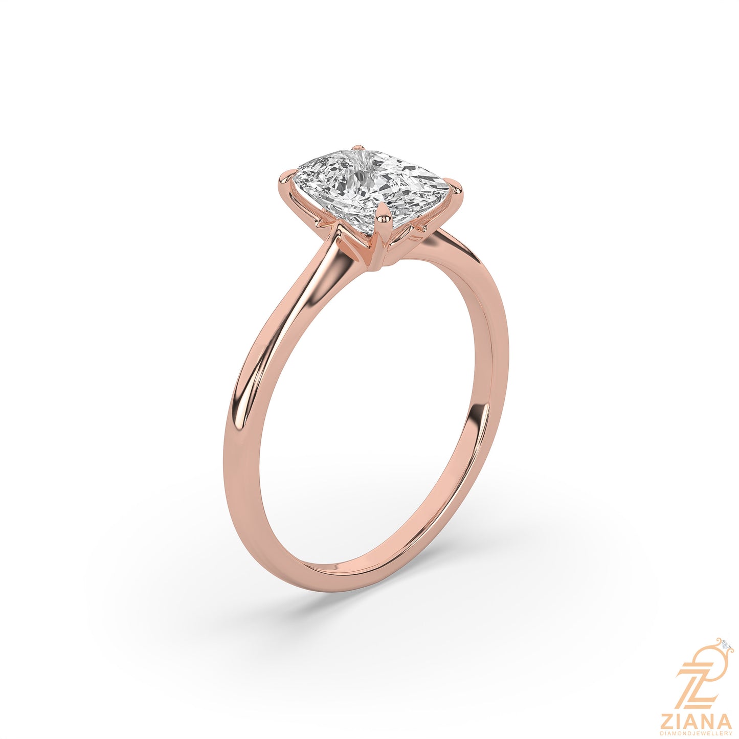 classic cushion cut solitaire engagement ring