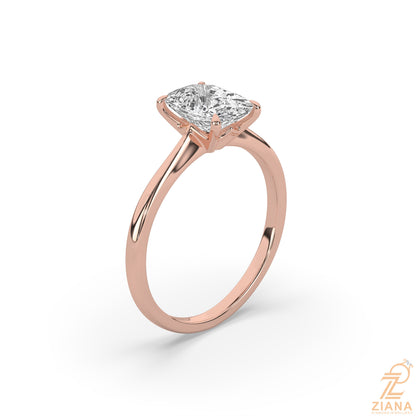 Classic Cushion Cut Solitaire Engagement Ring