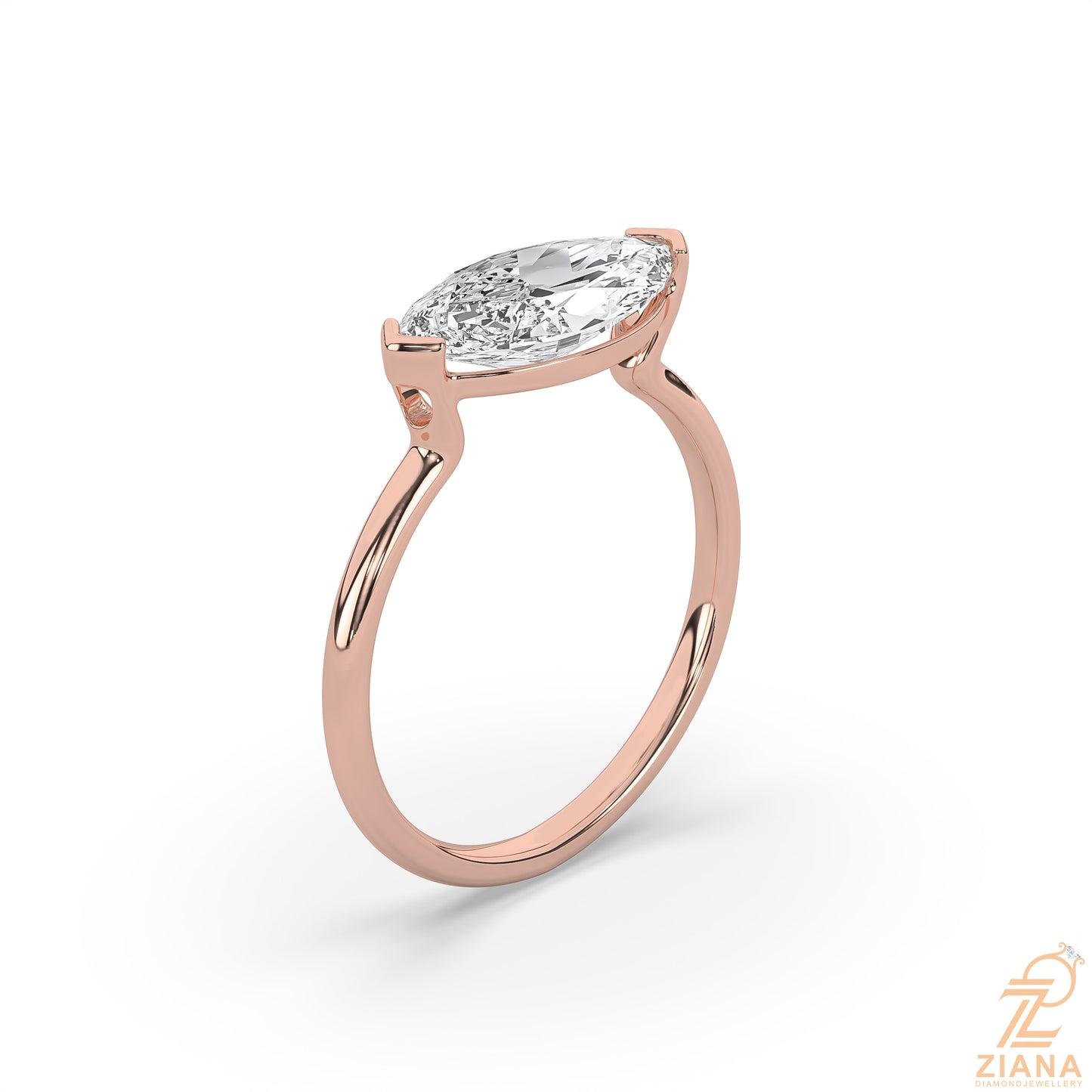 marquise cut solitaire engagement ring