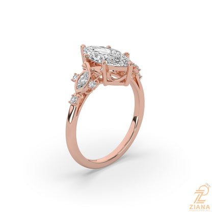 Marquise Diamond Solitaire Ring