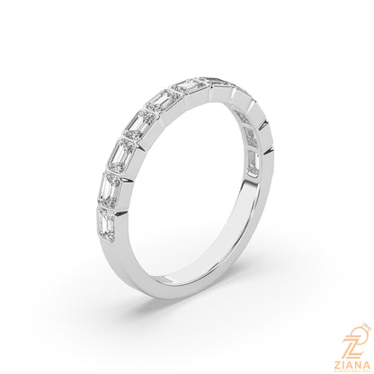 Emerald Diamond Stackable Ring