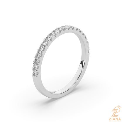 Round Cut Diamond Half Eternity Band