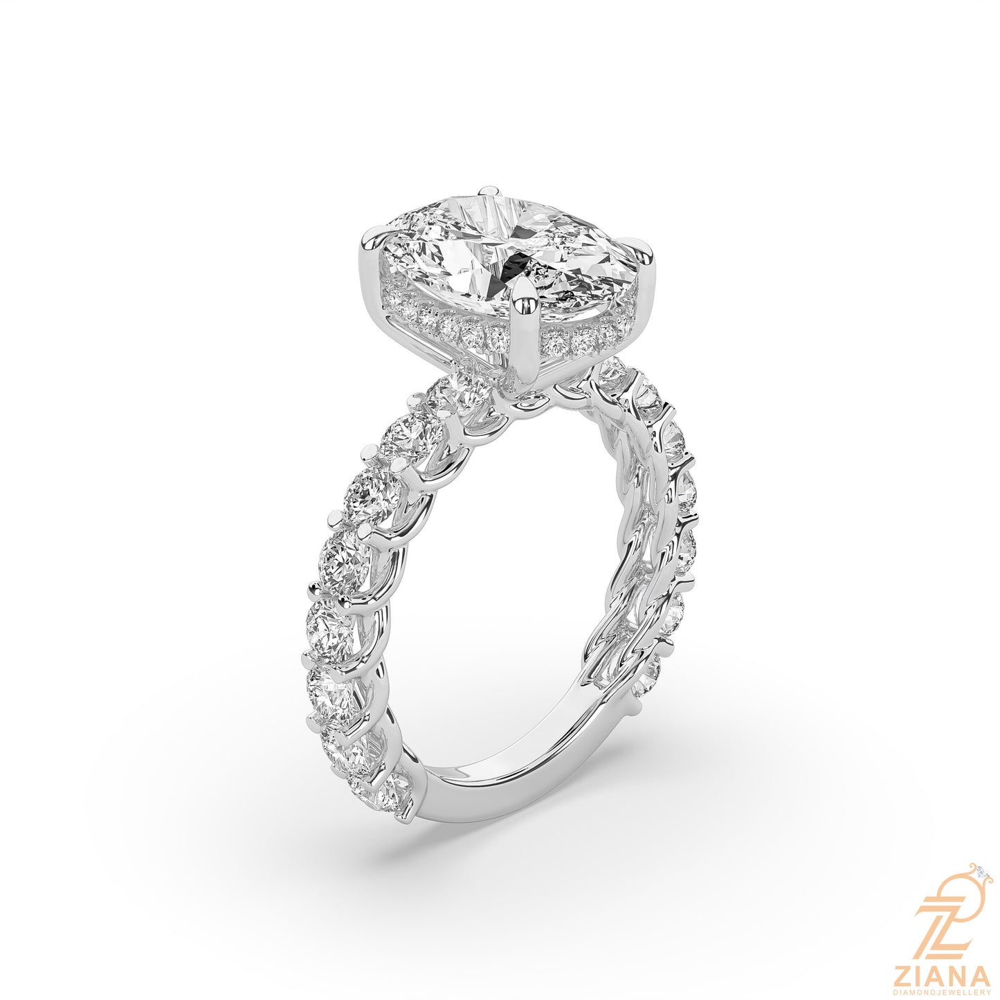 oval solitaire engagement ring