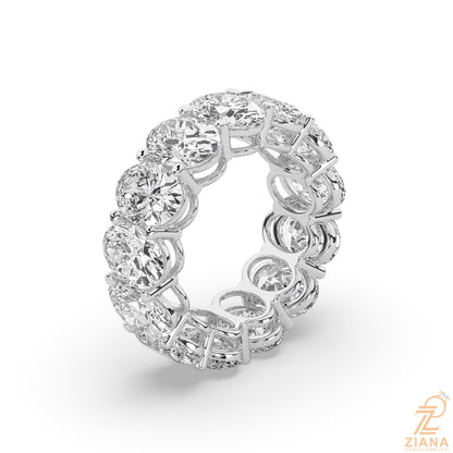 Oval Cut Diamond Eternity Band Ring