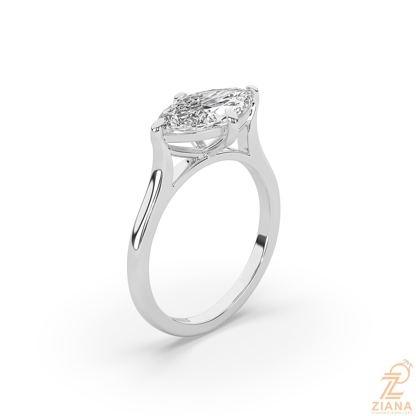 marquise cut solitaire engagement ring