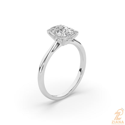 Classic Cushion Cut Solitaire Engagement Ring