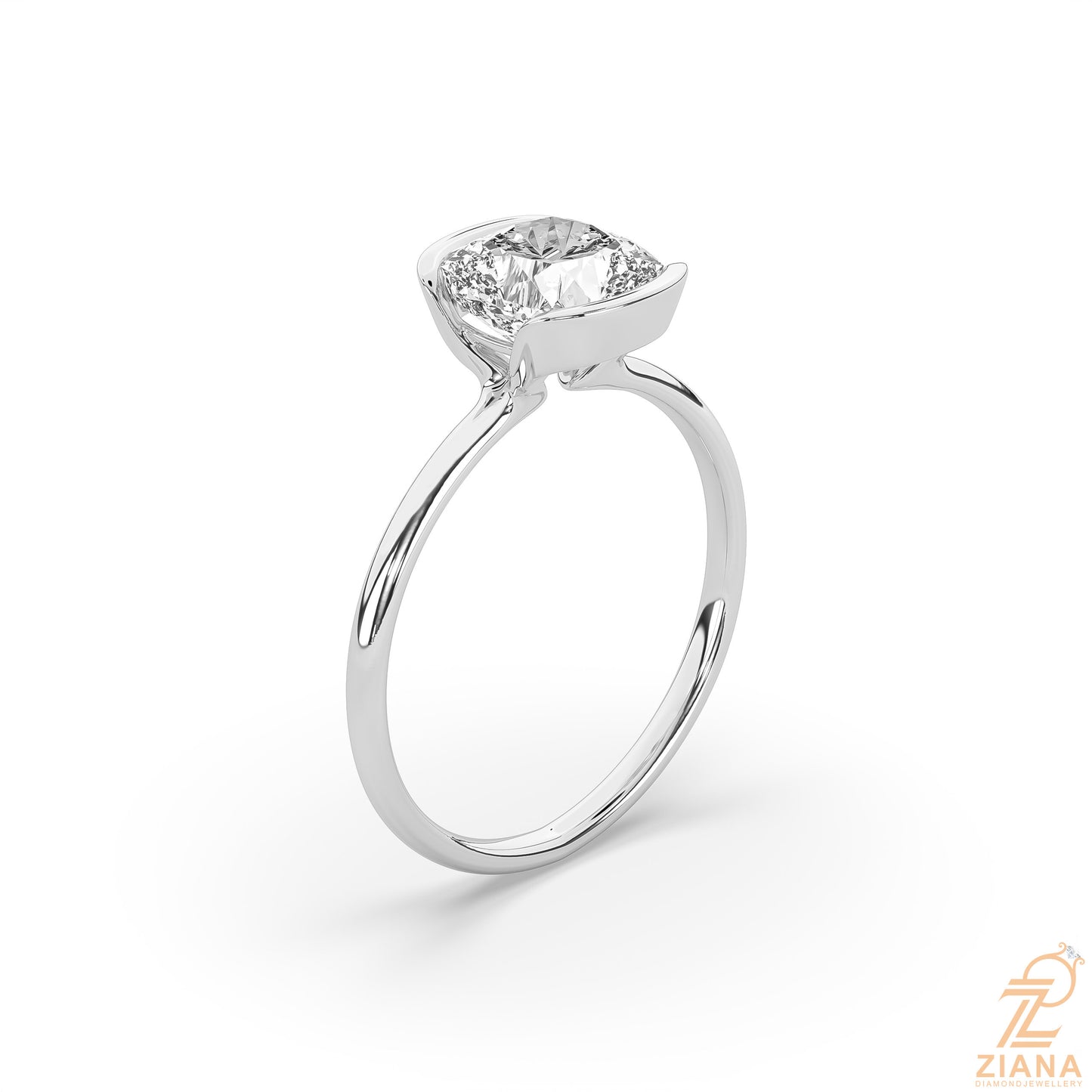 cushion cut solitaire diamond engagement ring