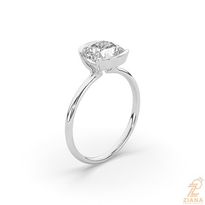 Cushion Cut Solitaire Diamond Engagement Ring