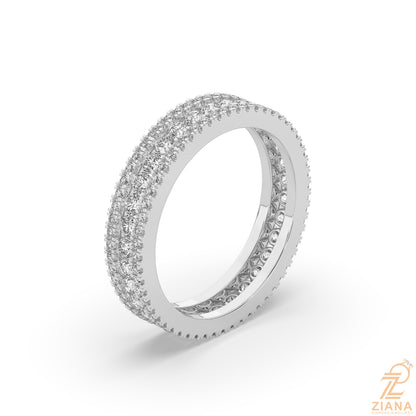 Multi Row Diamond Wedding Band