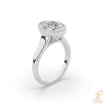 Oval Cut Solitaire Diamond Engagement Ring